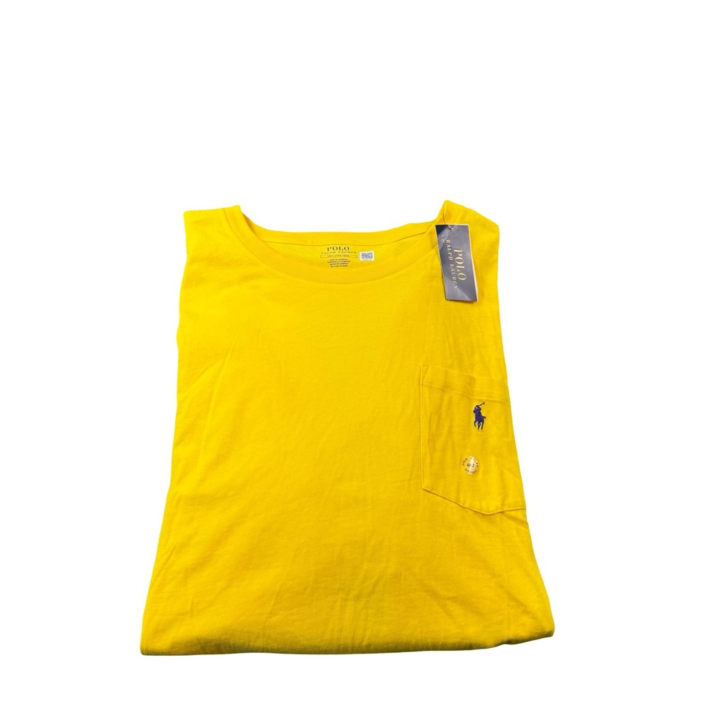 Polo Ralph Lauren Yellow Blue Pony Pocket T Shirt 4XLT NWT